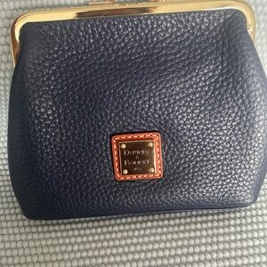 Dooney & Bourke Navy Pebbled Leather Wallet